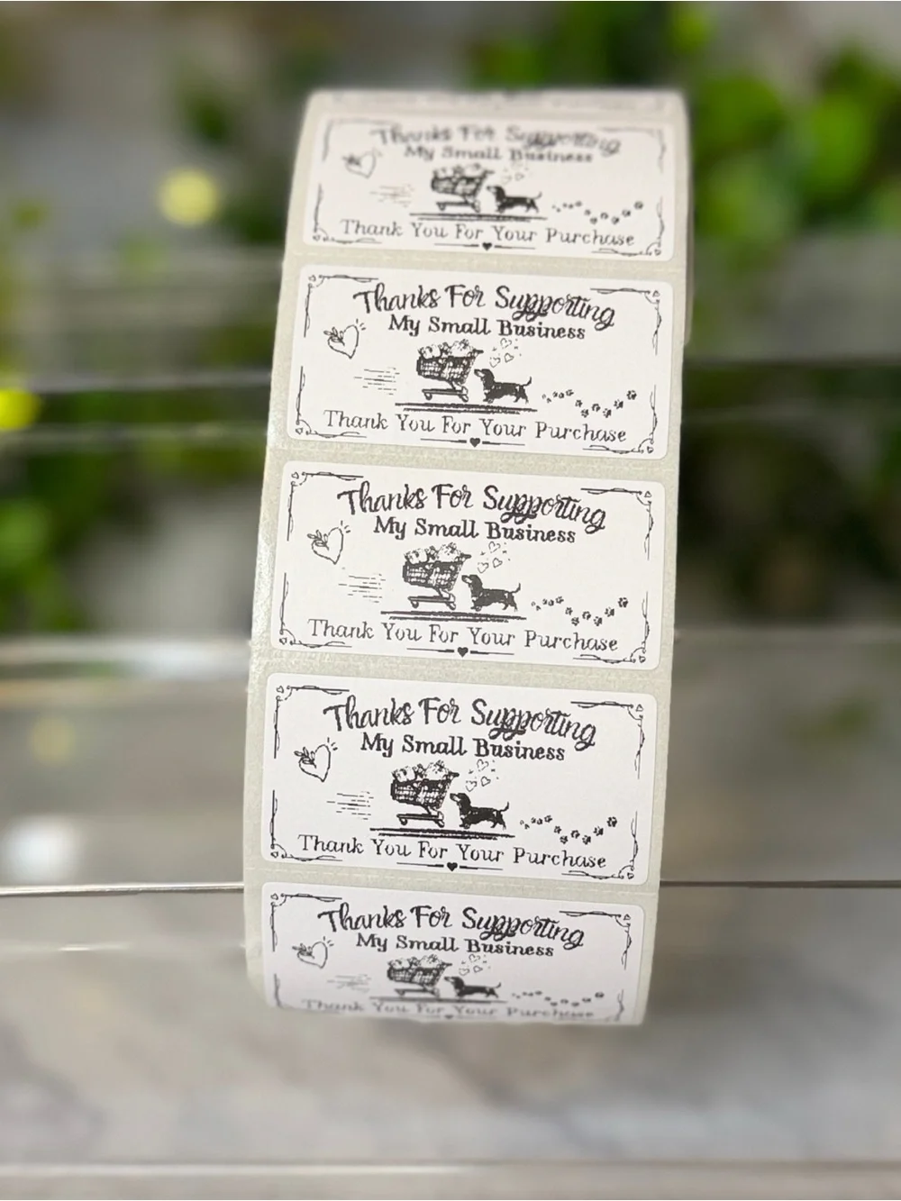200 Dachshund Thank You Stickers 2x1 Small Business Shipping Labels Cute Dog
